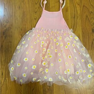 Pink Tulle Daisy Sundress